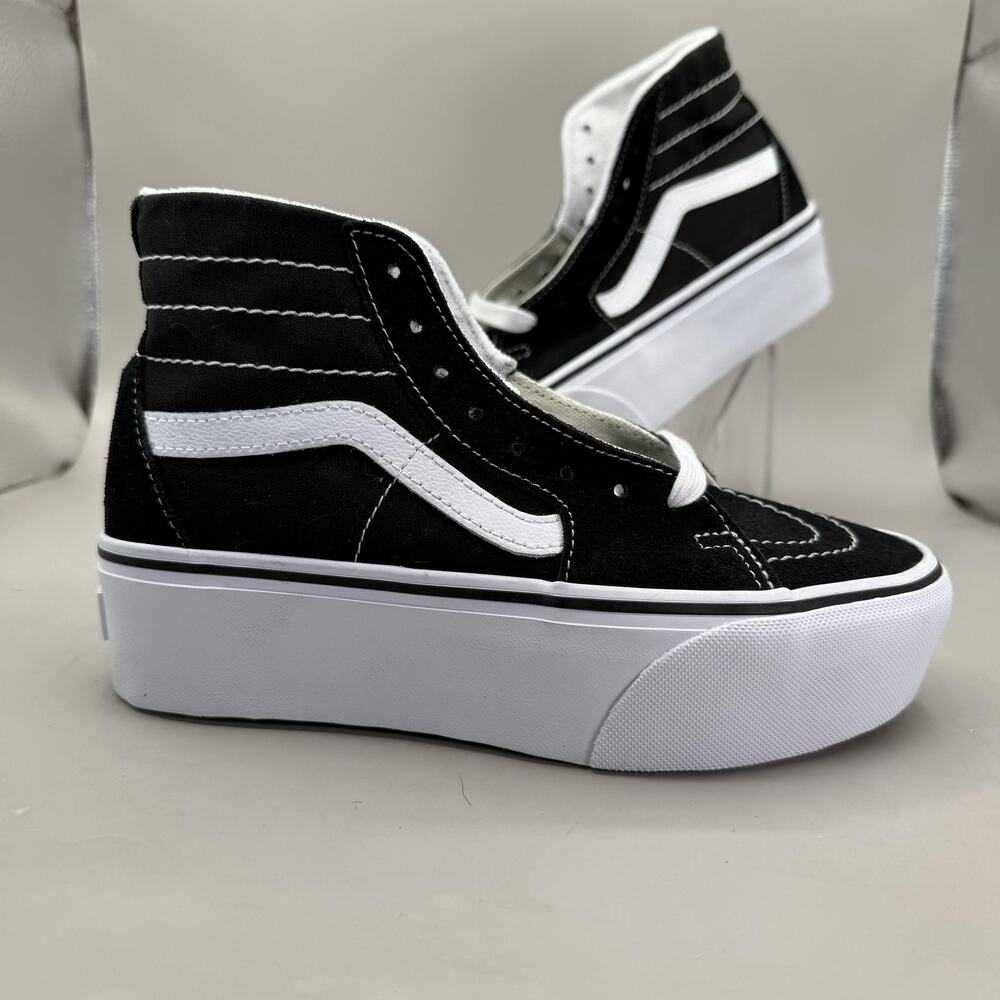 Vans Sk8-Hi Platform Shoes Womens 5.5 Black High Top Sneakers Skateboarding